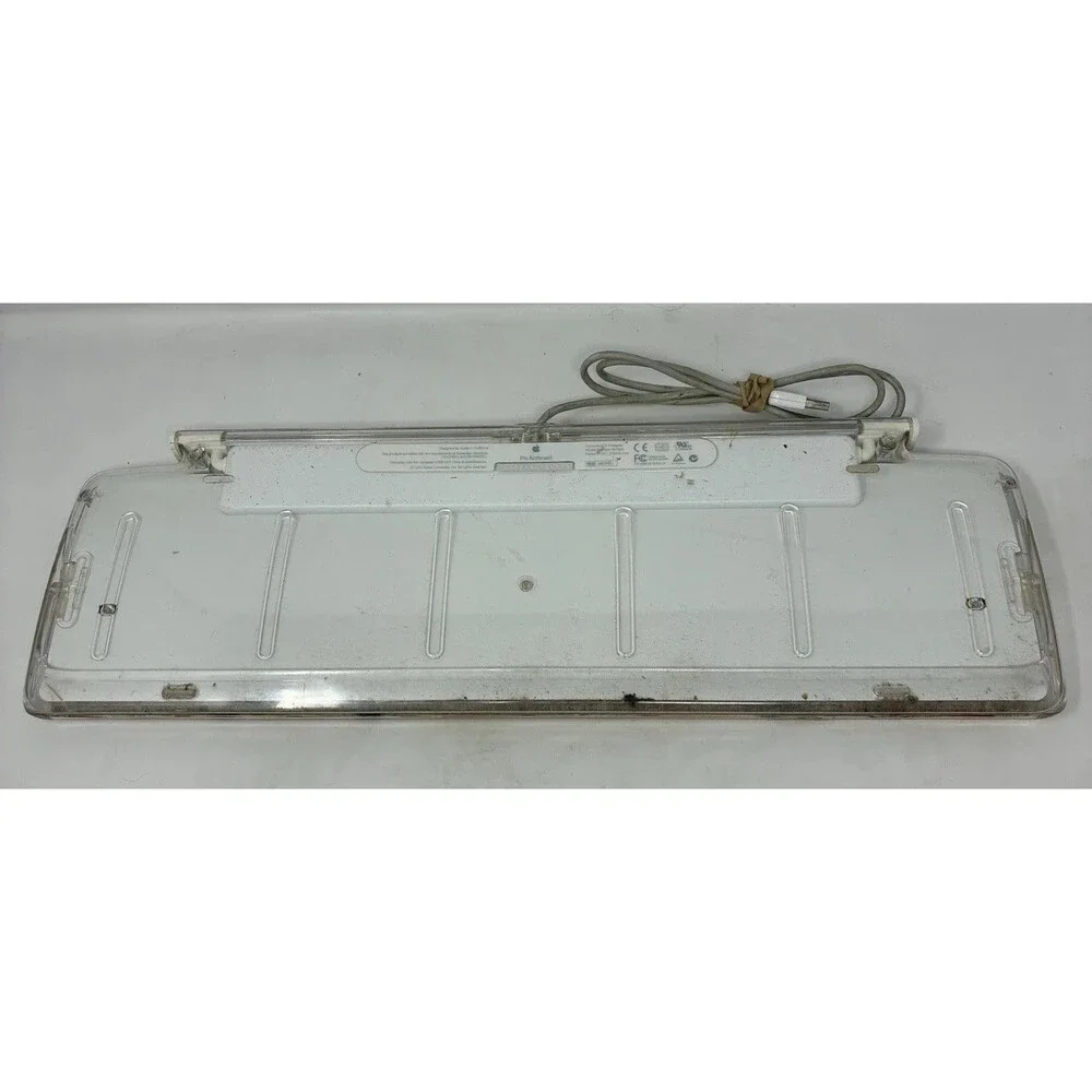 Apple Pro Keyboard M7803 Wired USB Clear White QWERTY Full Size Tested